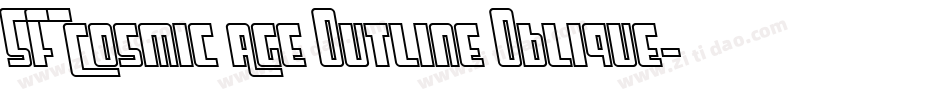 SF Cosmic Age Outline Oblique字体转换